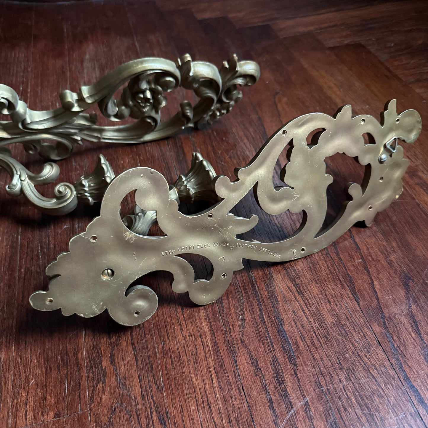 pair of floral wall sconces
