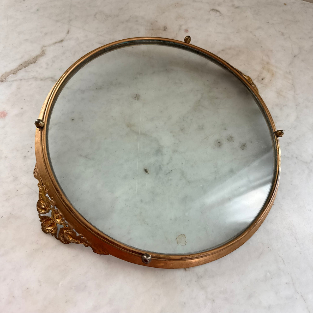 brass plateau vanity tray