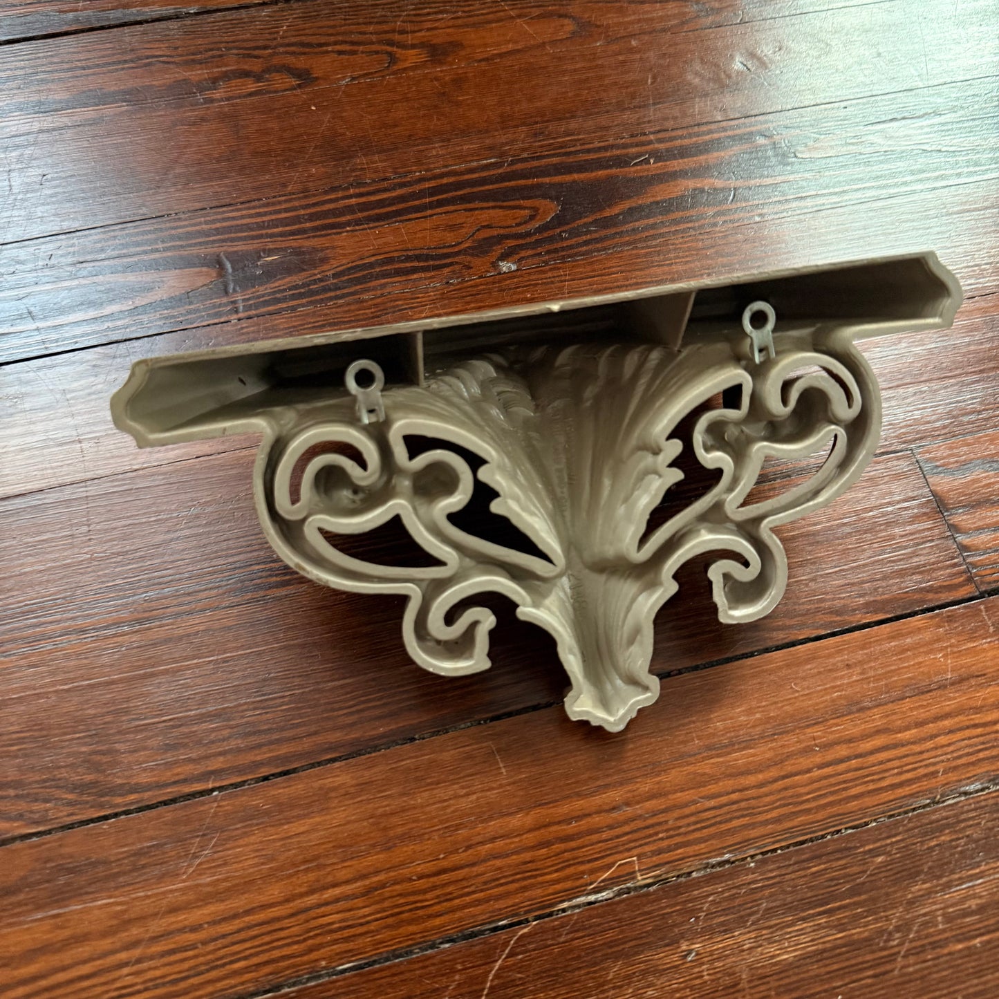 vintage gold wall shelf