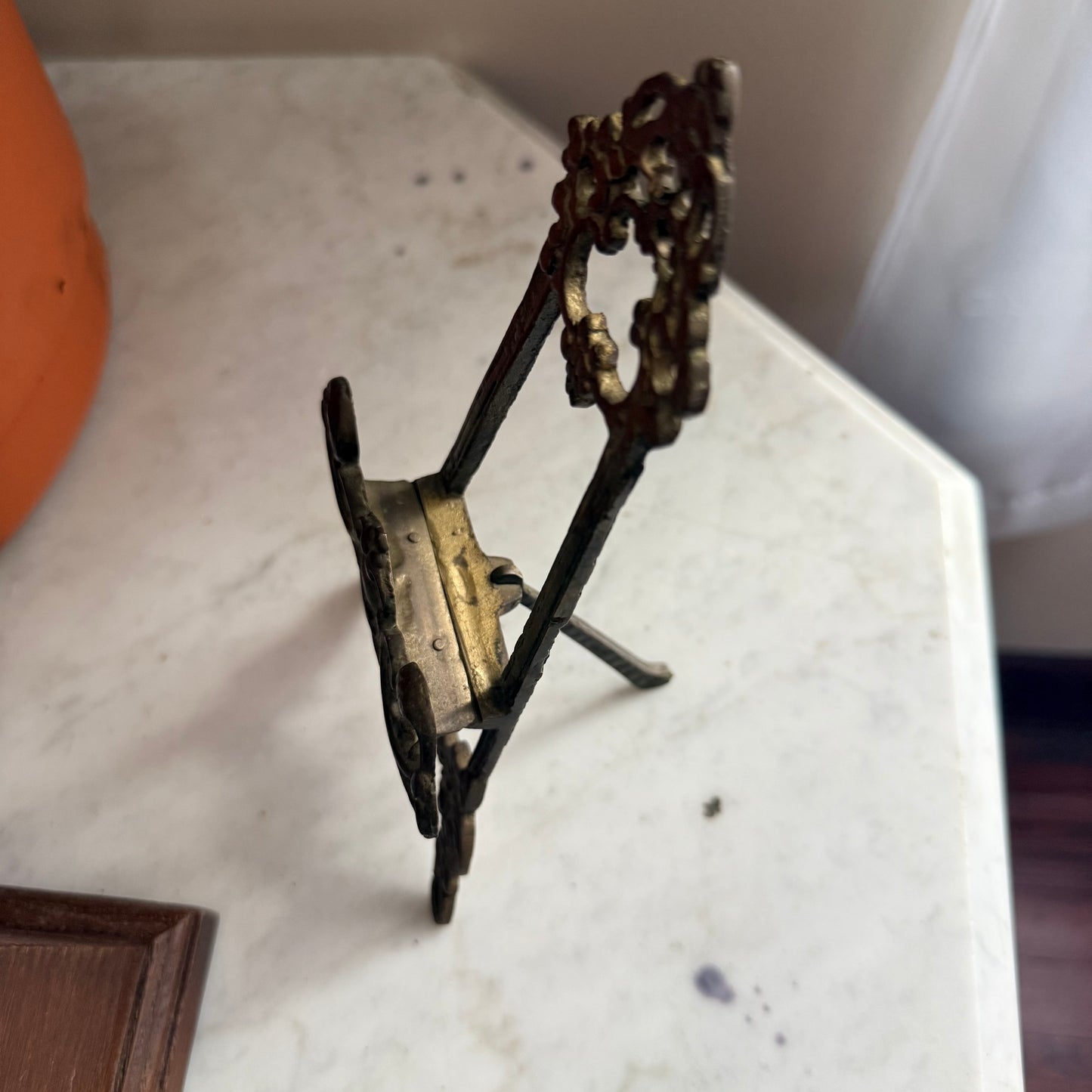 mini brass easel