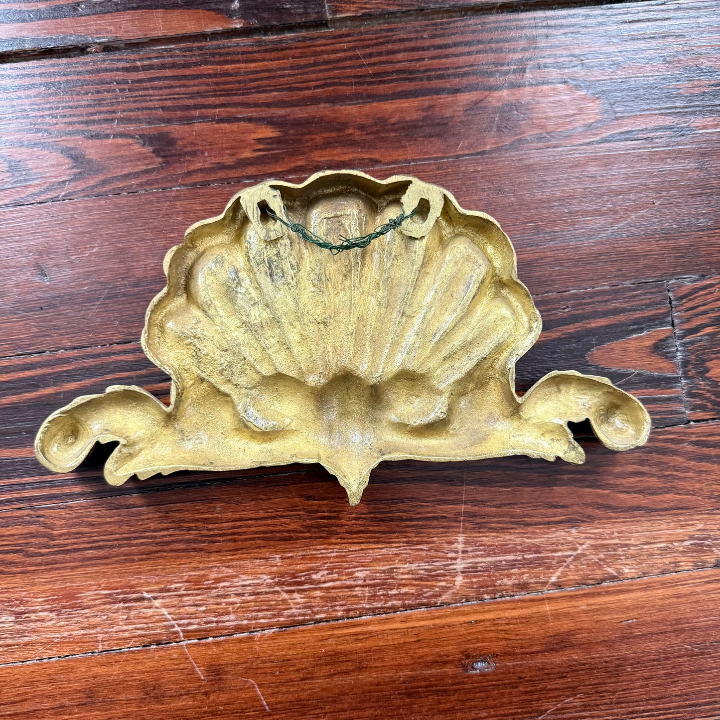 brass baroque wall plaque