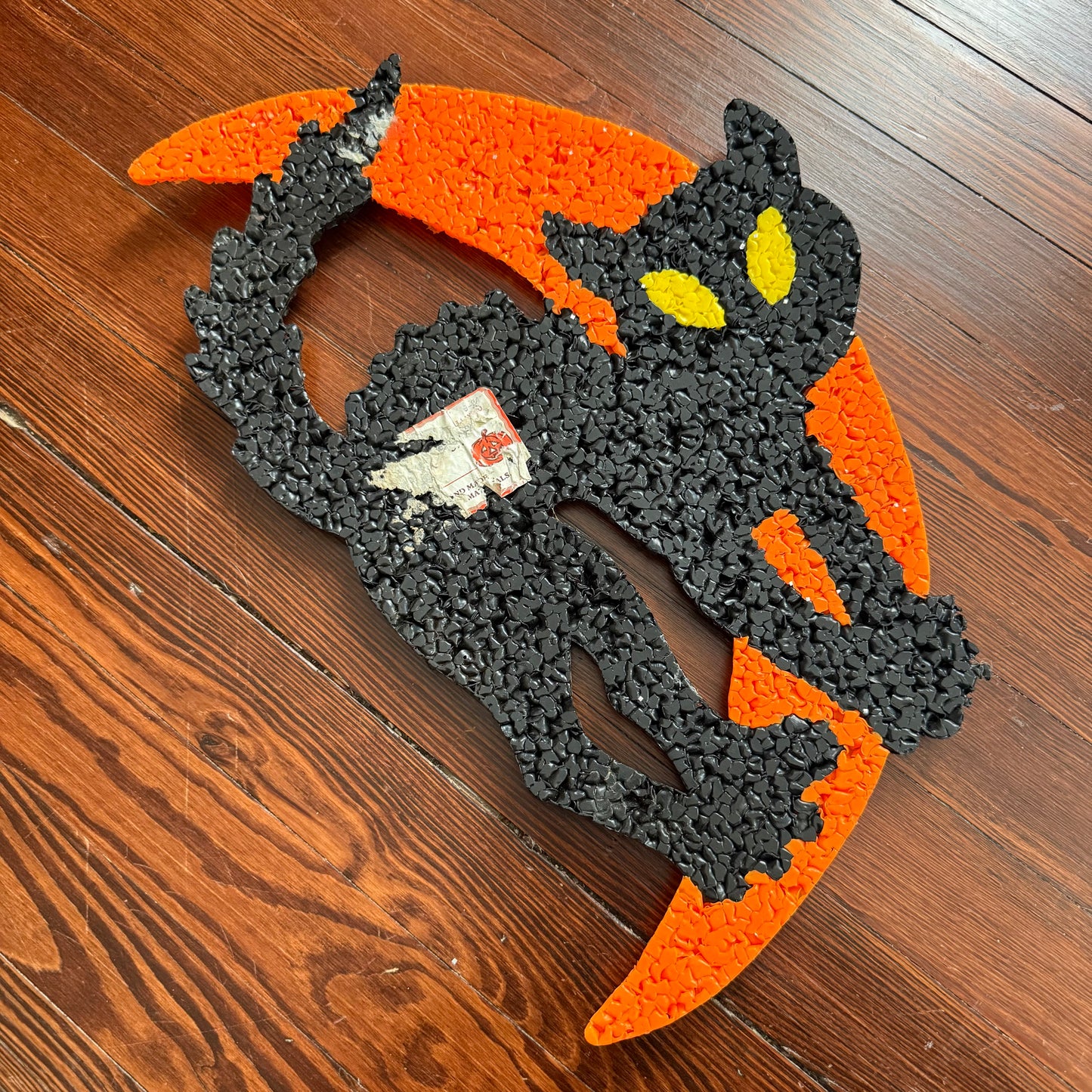 black cat and moon popcorn plaque