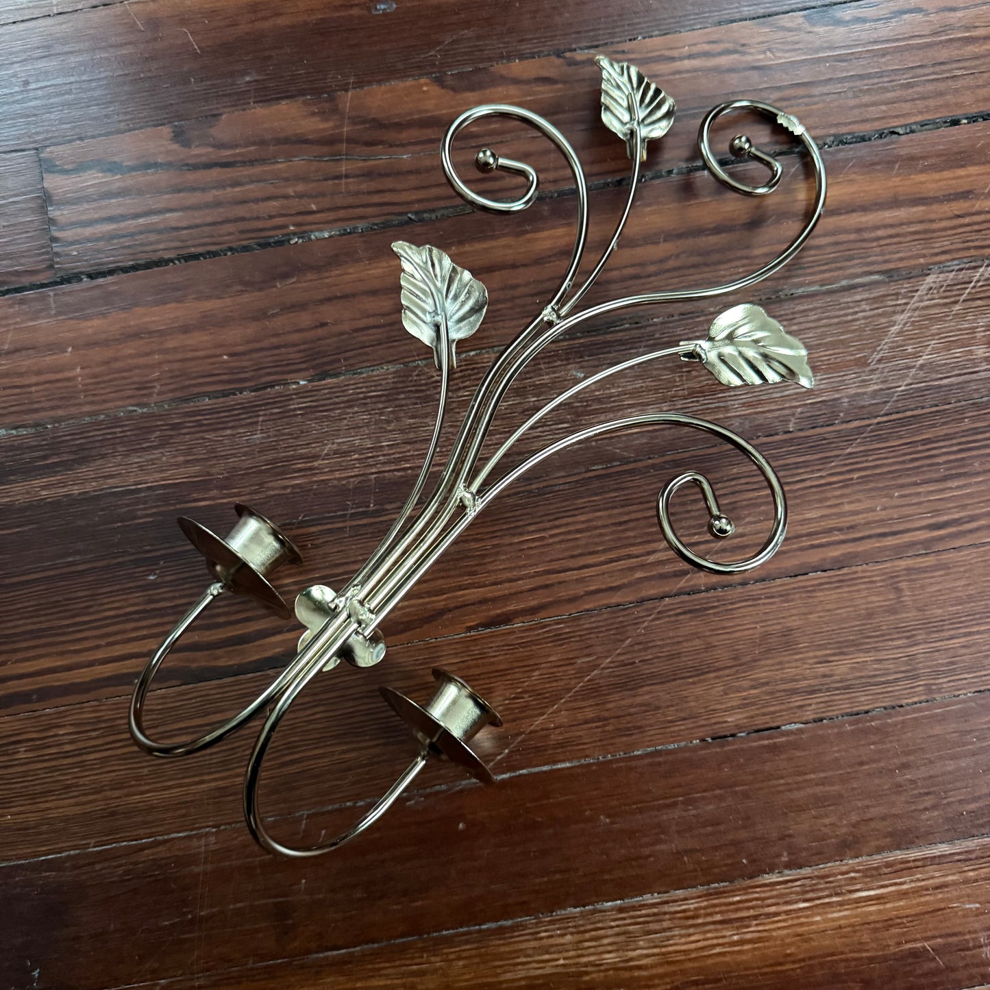 brass double wall sconce