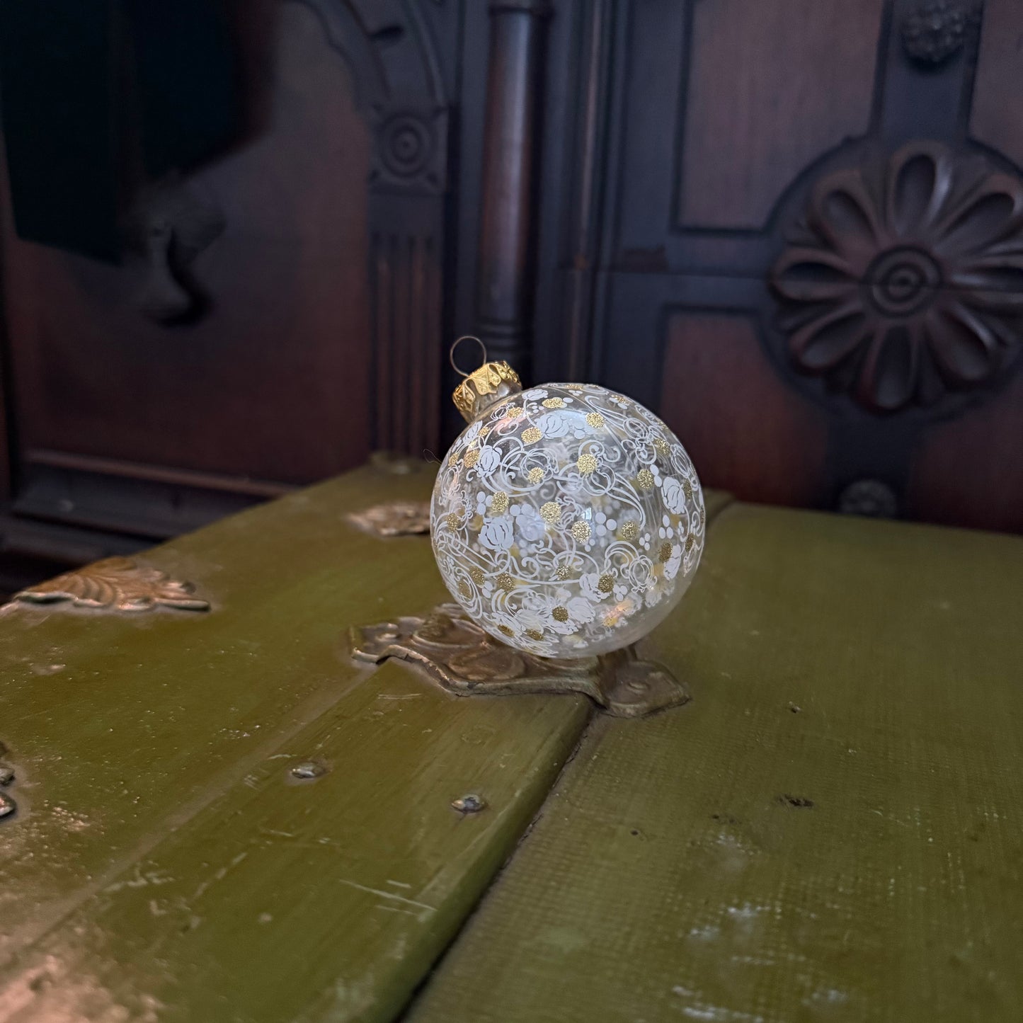 3 vintage glass ornaments