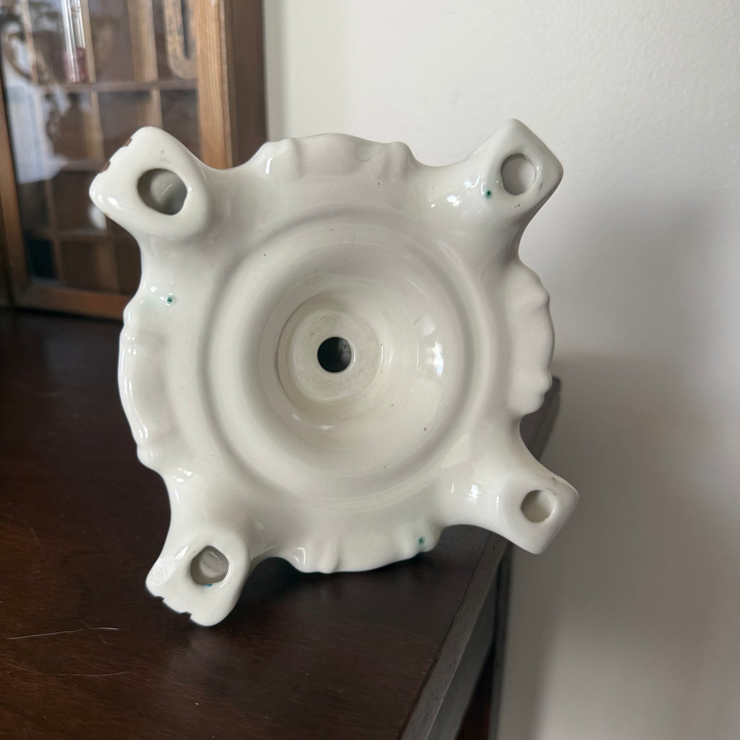 ceramic cherub candle holder