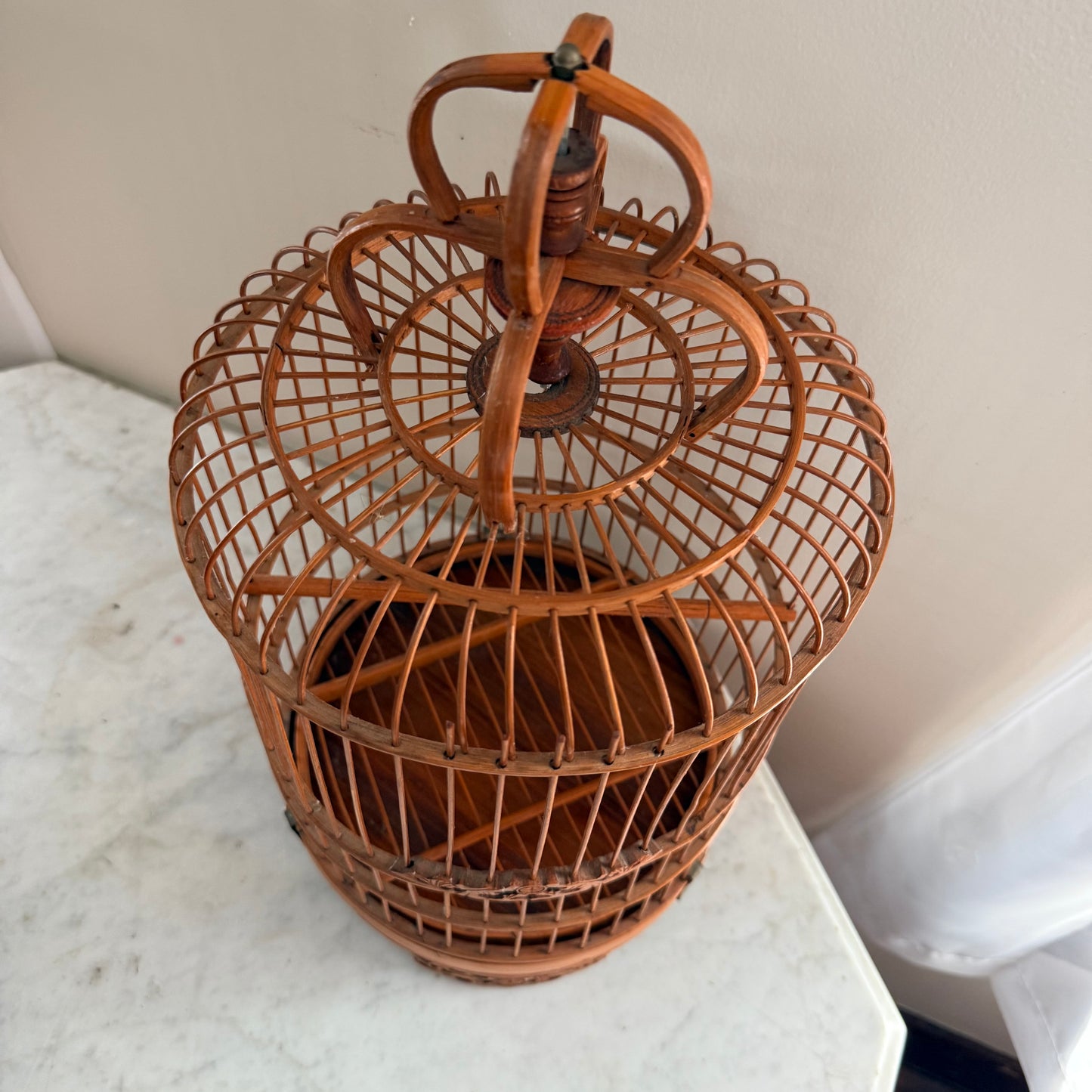 antique wooden bird cage