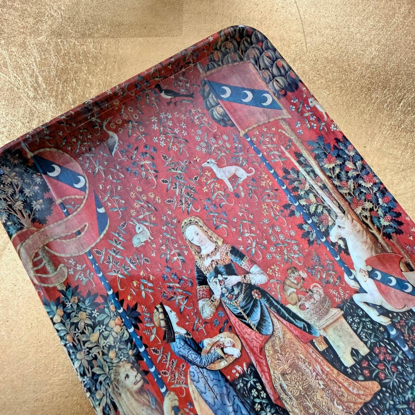 lady and the unicorn tapestry tray