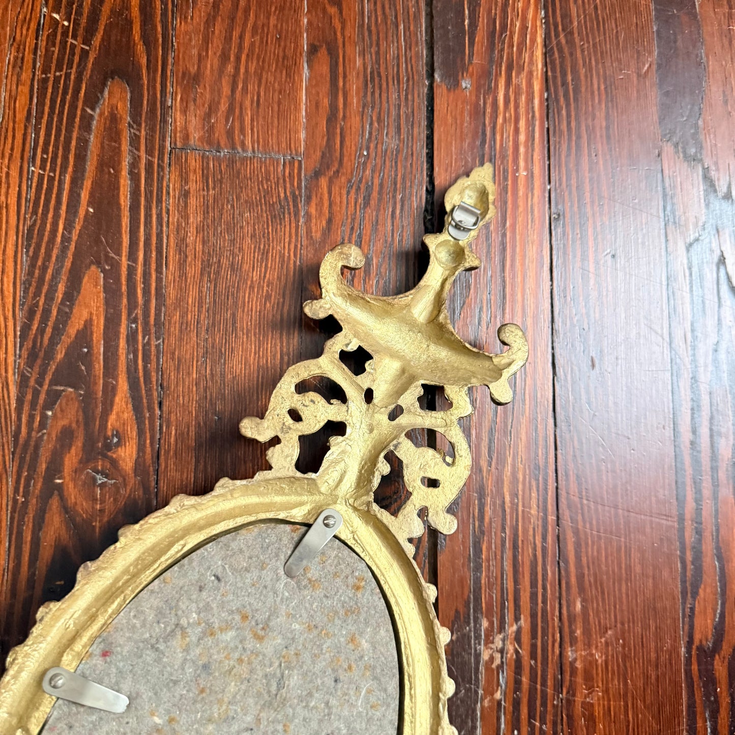 antique brass mirrored sconce