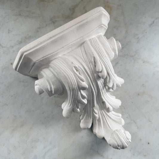 white corbel shelf