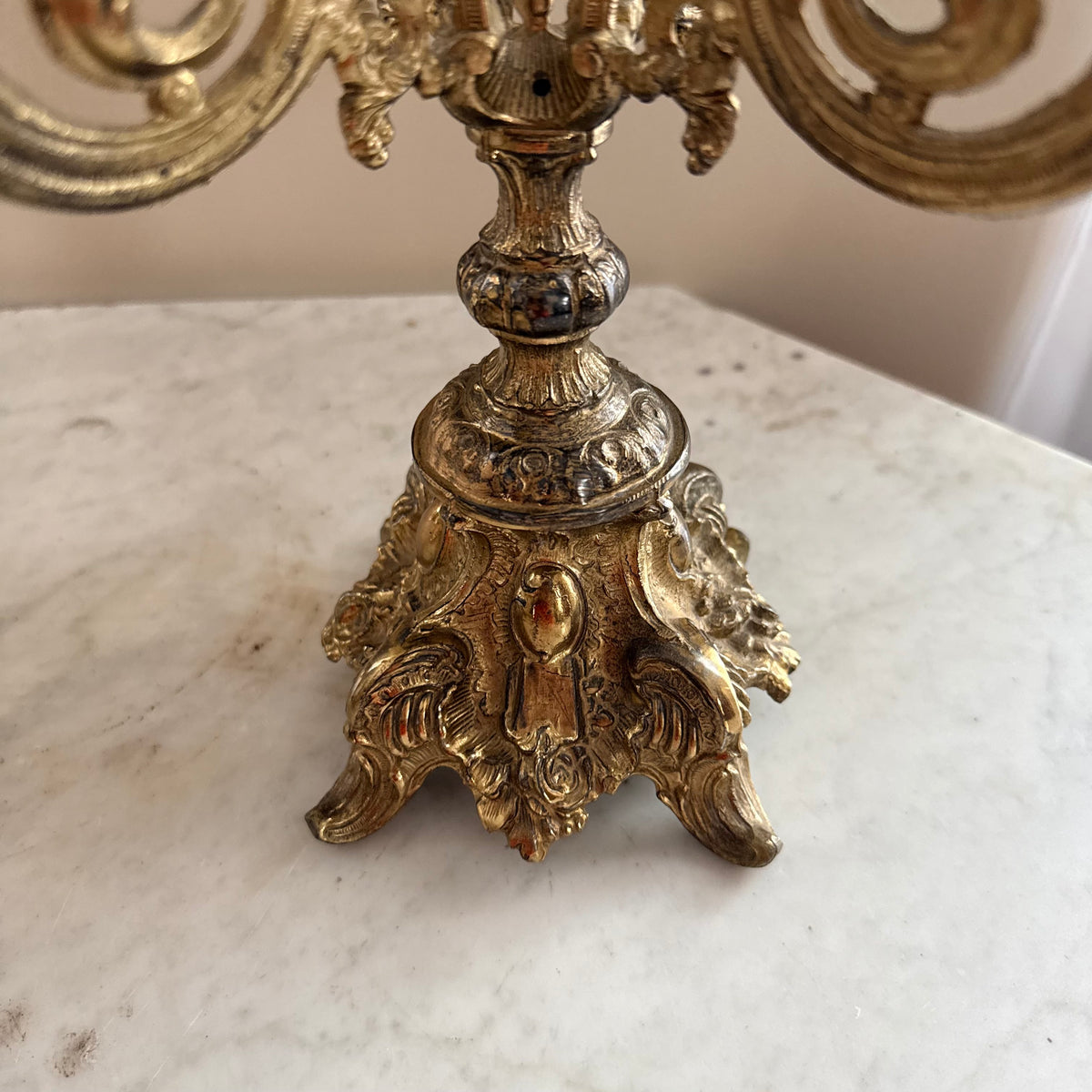 brass 5 arm candelabra
