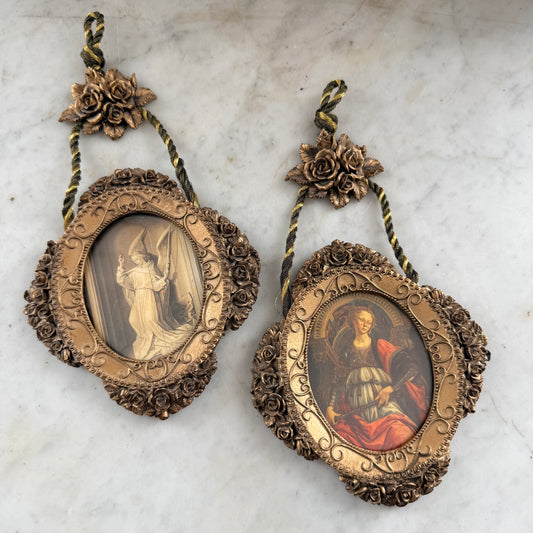 pair of ornate resin frames