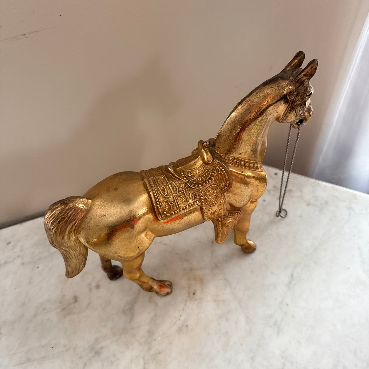 brass horse statue