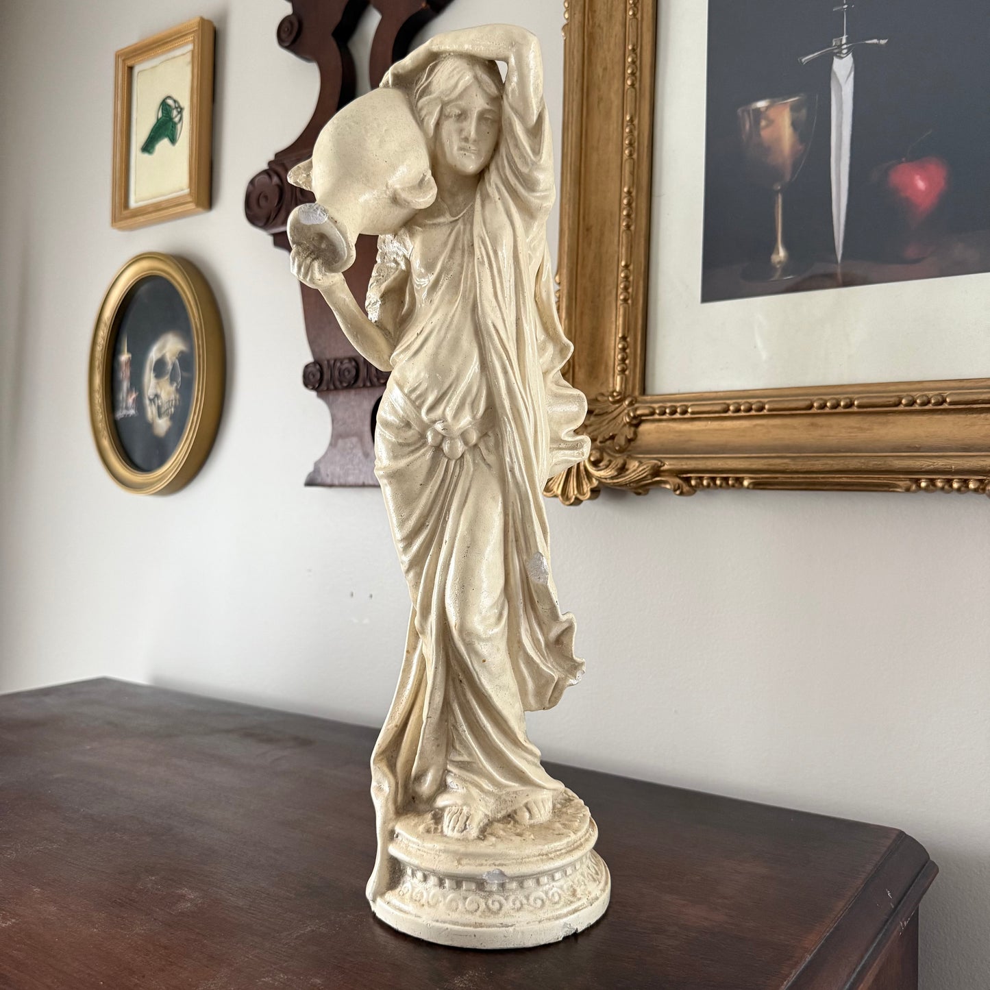 vintage aquarius water bearer statue