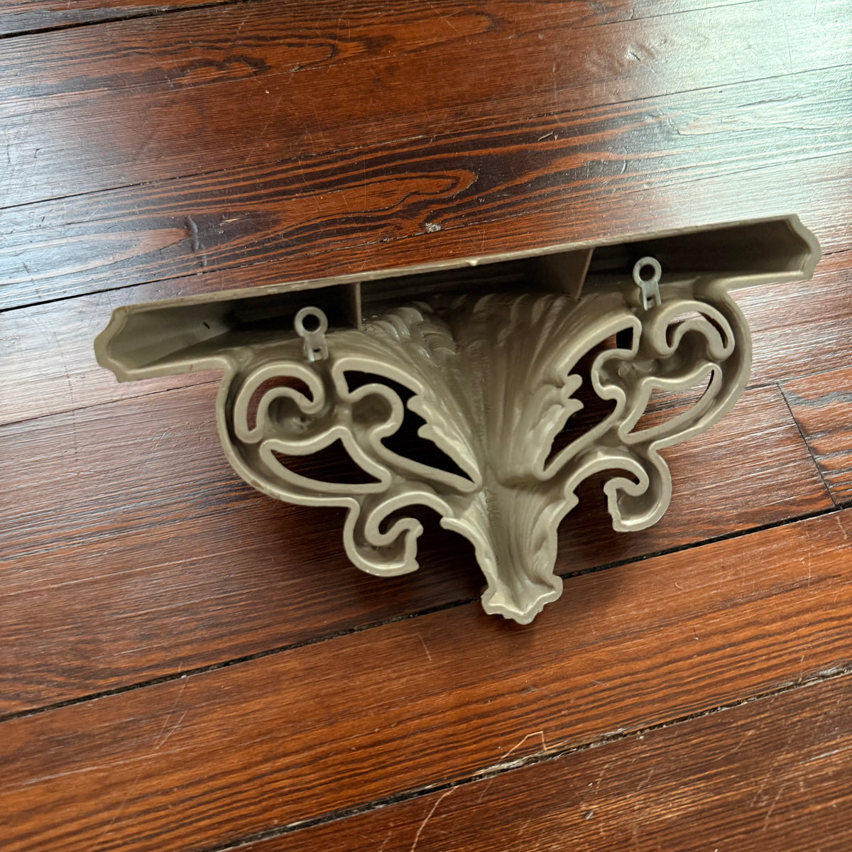 vintage gold wall shelf