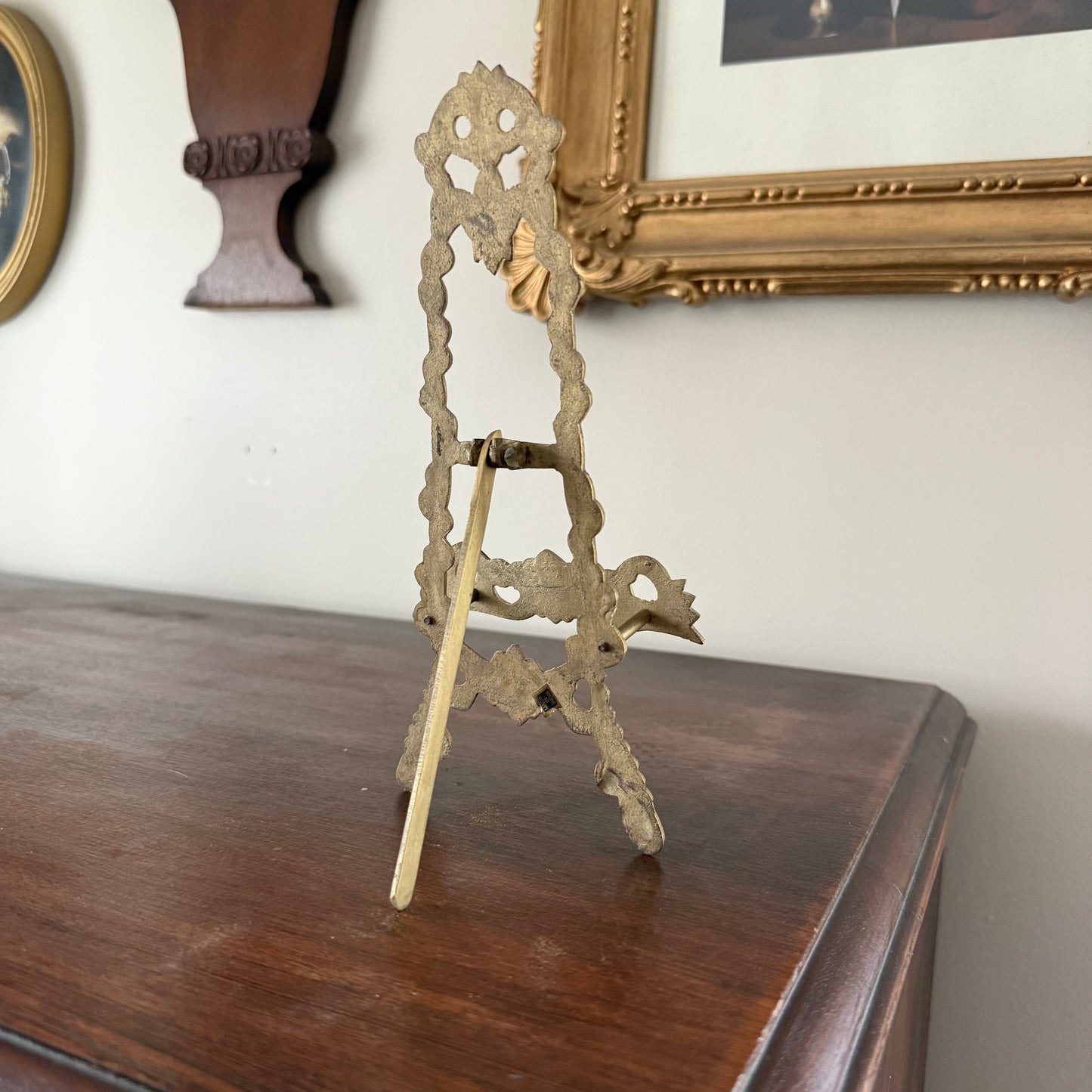 antique brass easel