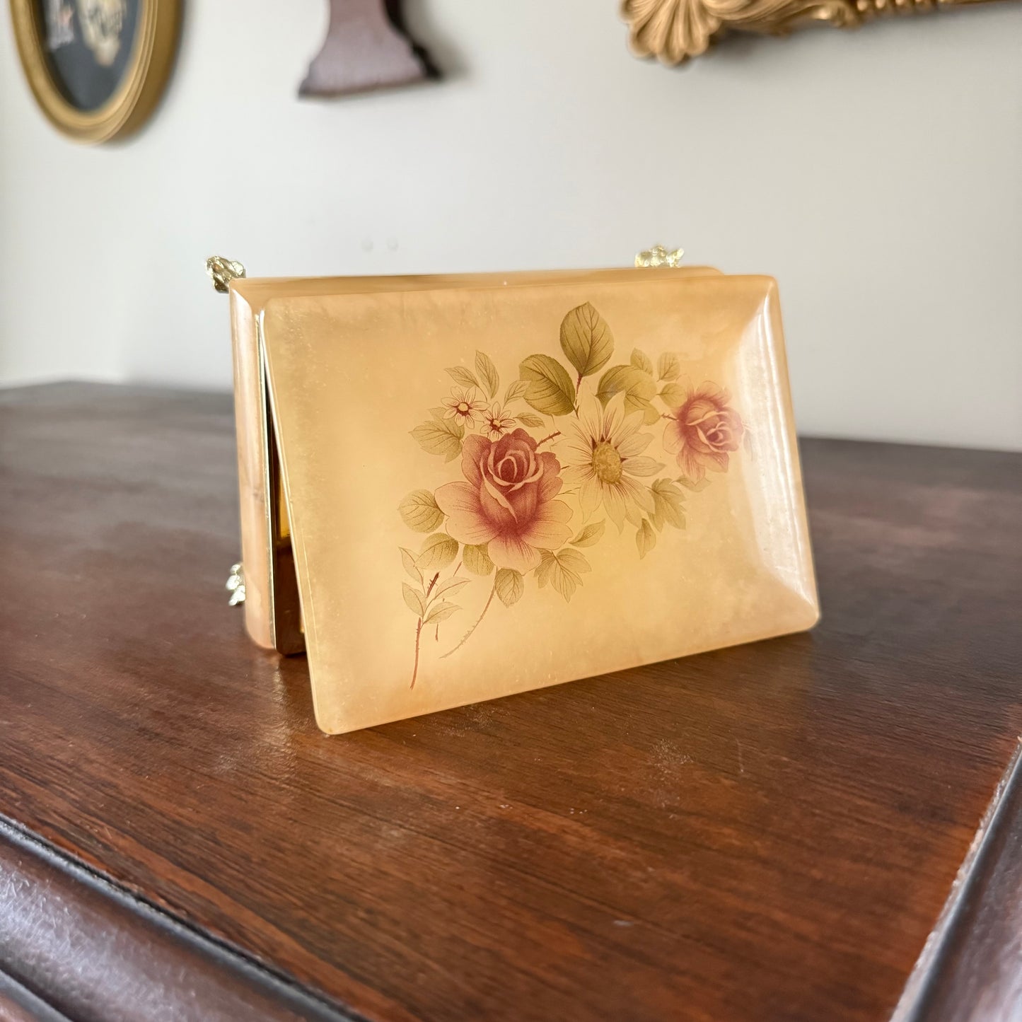 floral alabaster jewelry box
