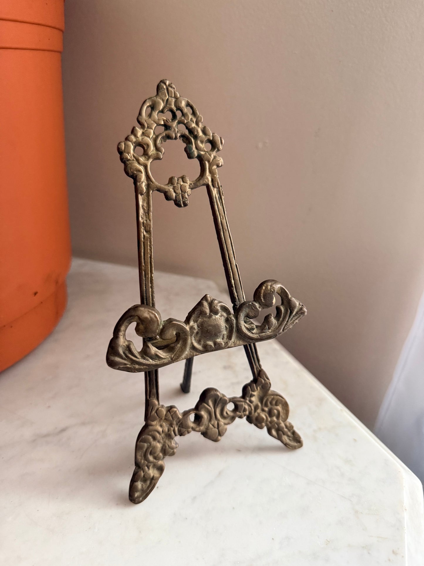 mini brass easel