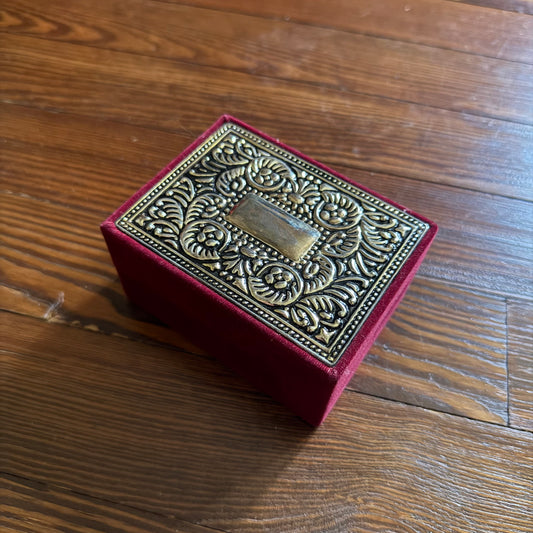 silver and velvet trinket box