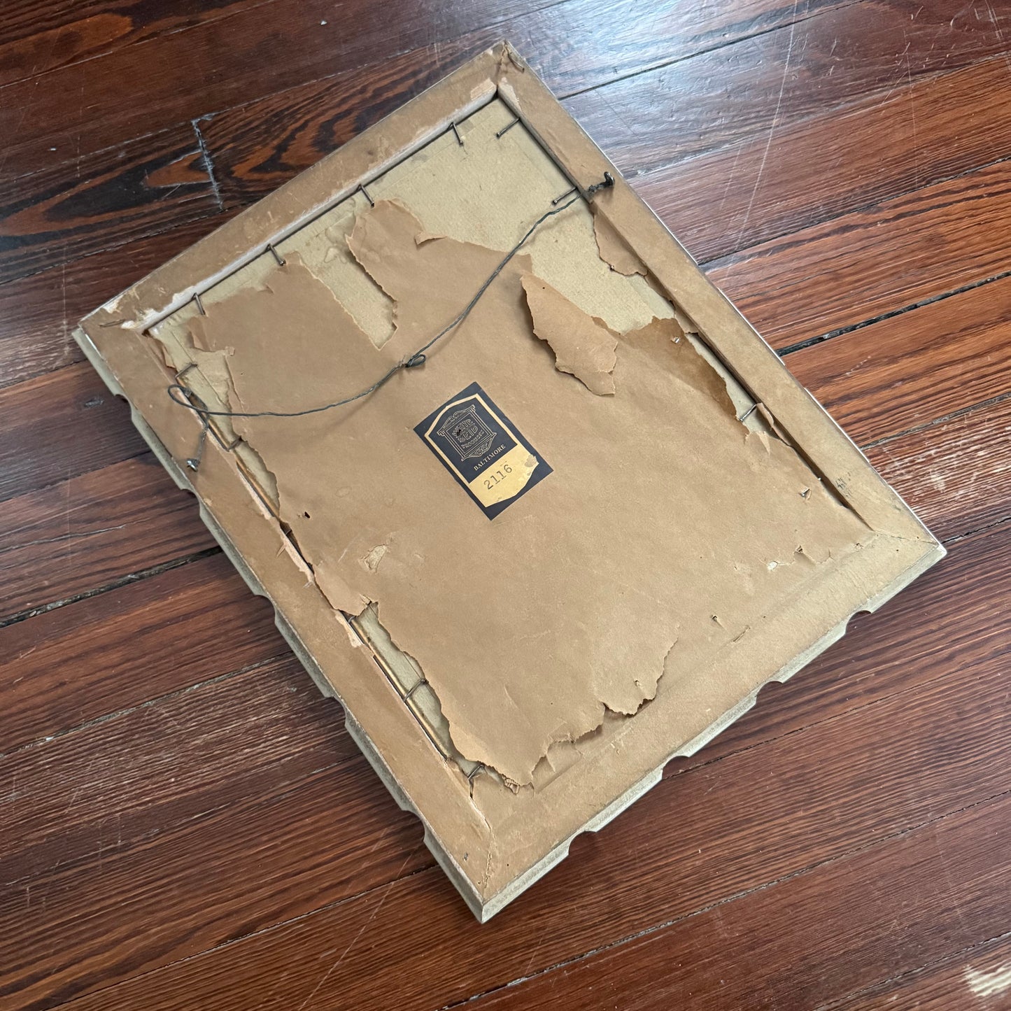 framed antique purple floral print