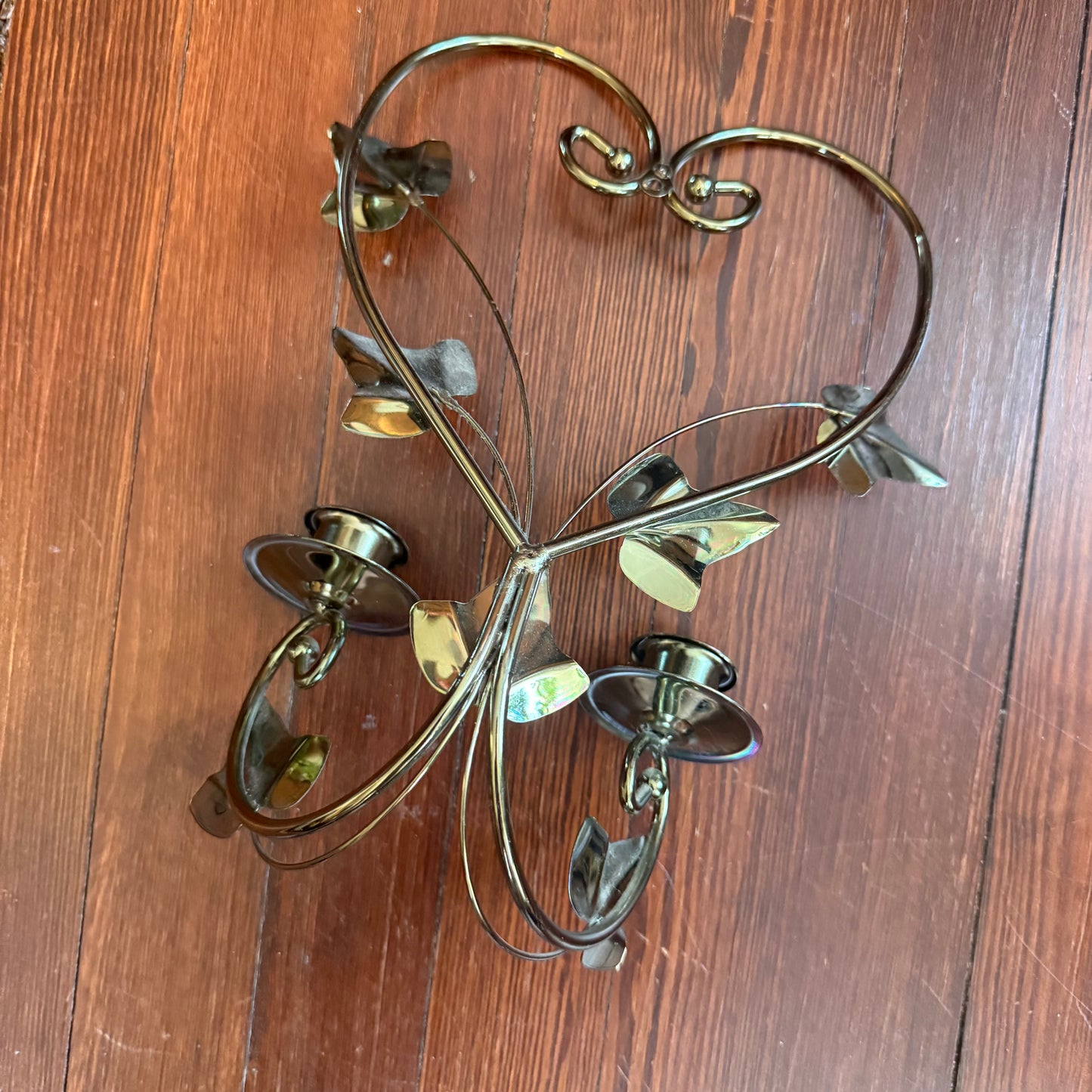 heart shaped double wall sconce