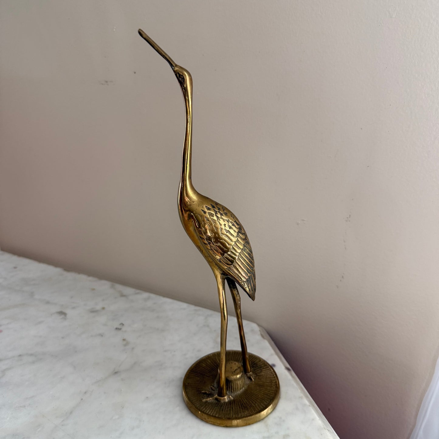 vintage brass crane