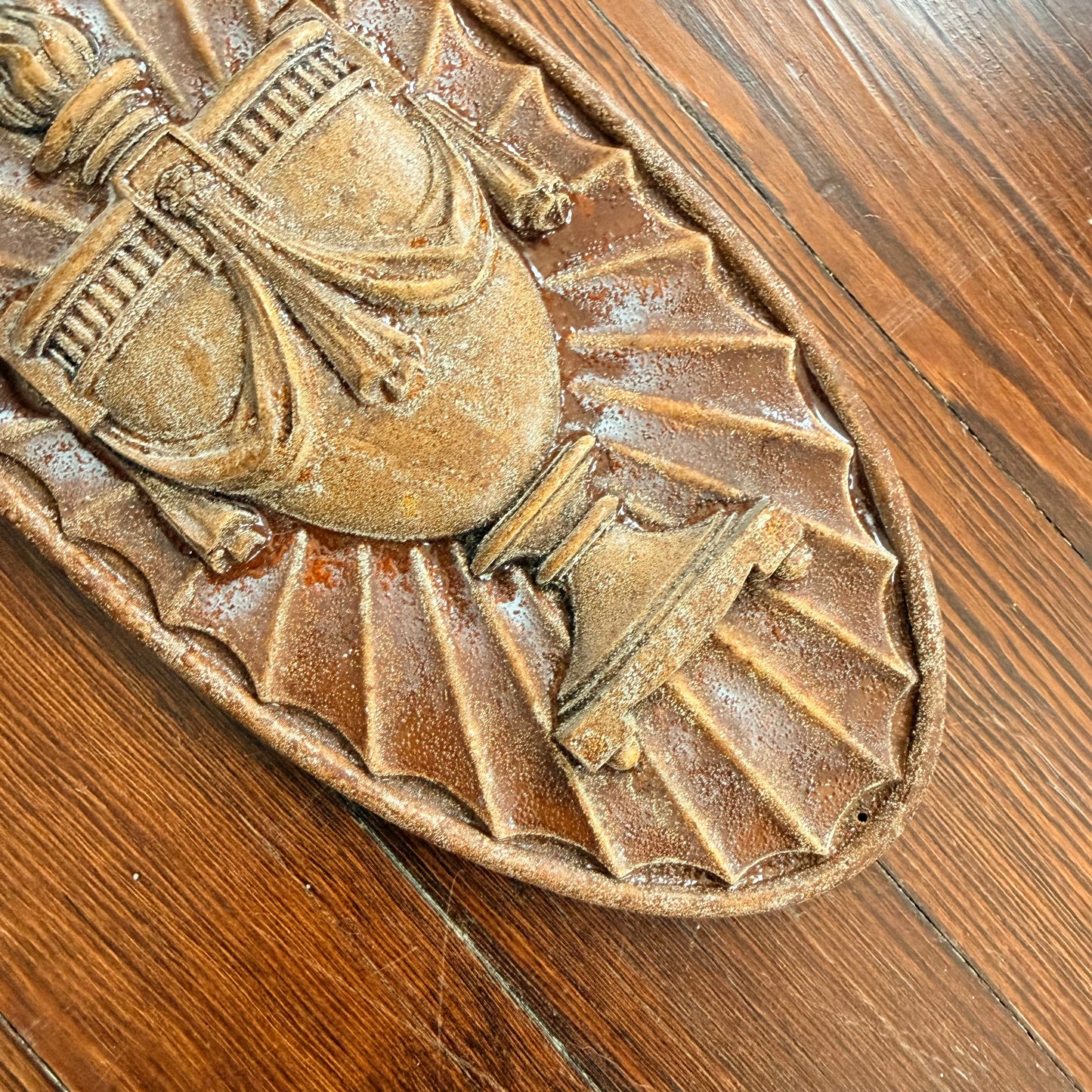 vintage urn wall plaque
