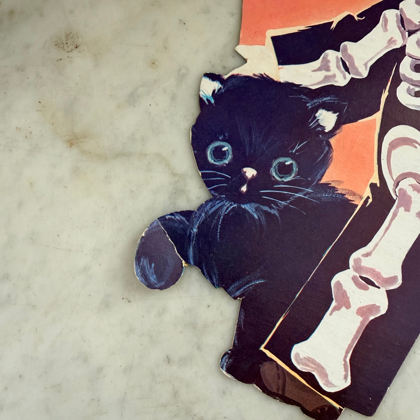 60’s skeleton kid die cut