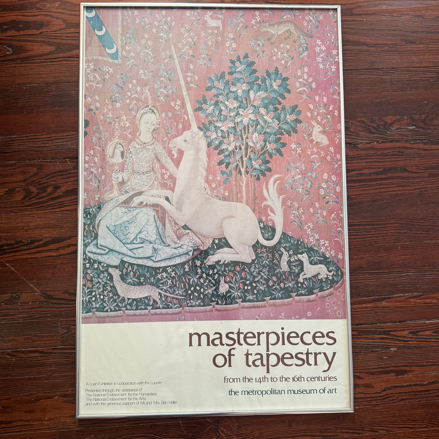 1974 unicorn tapestry poster