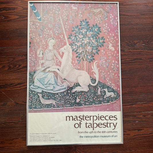 1974 unicorn tapestry poster
