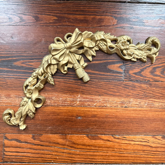 vintage floral swag plaque