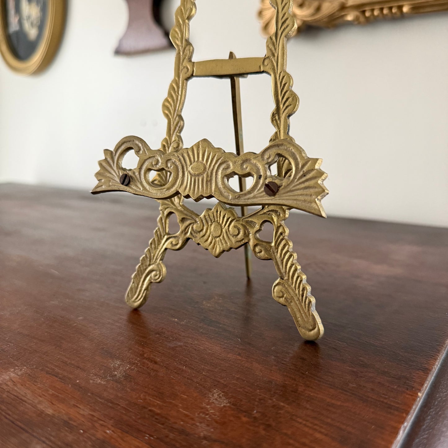 antique brass easel