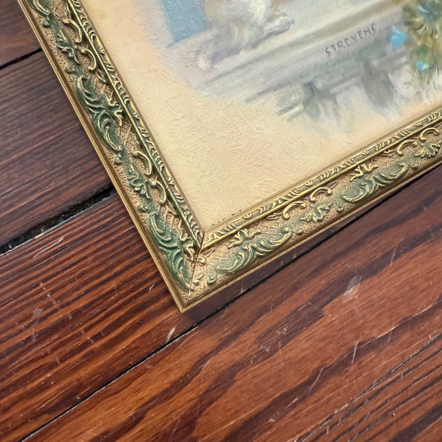 framed girl with dog print