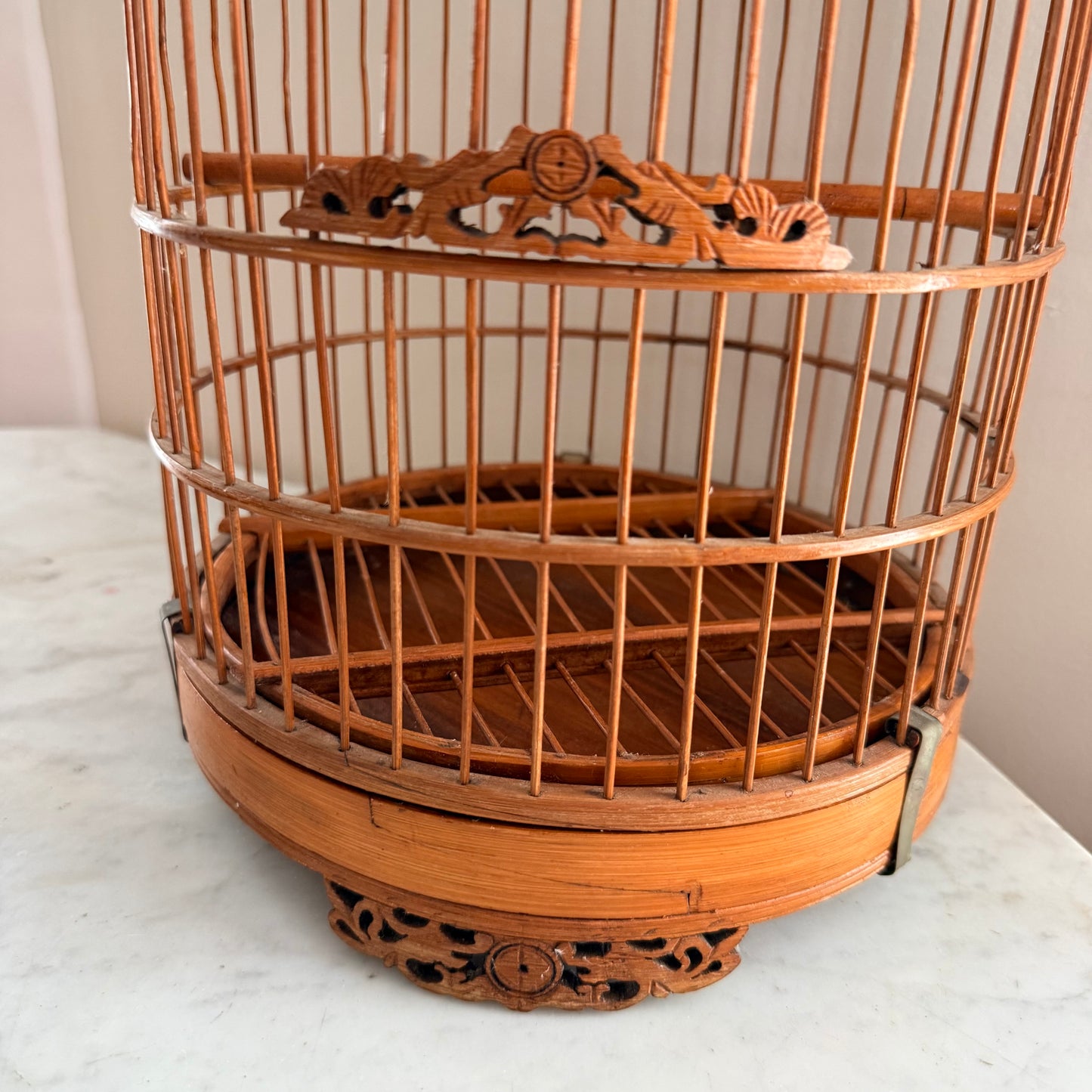 antique wooden bird cage