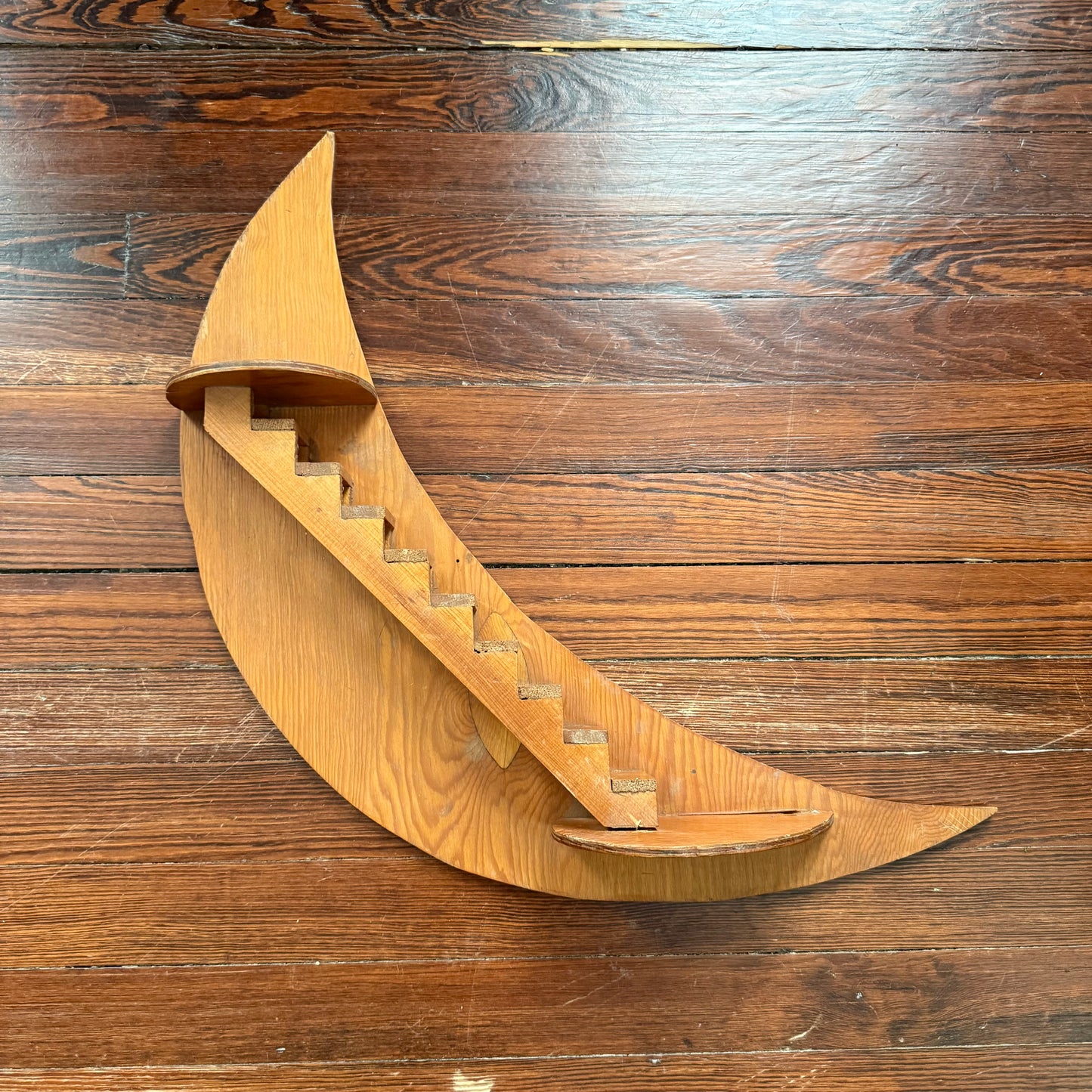 crescent moon trinket shelf
