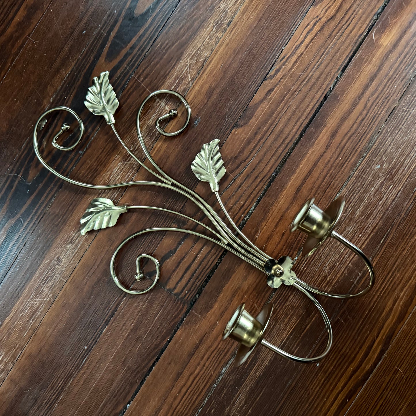 brass double wall sconce