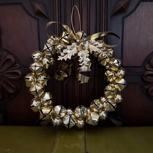 vintage sleigh bell wreath