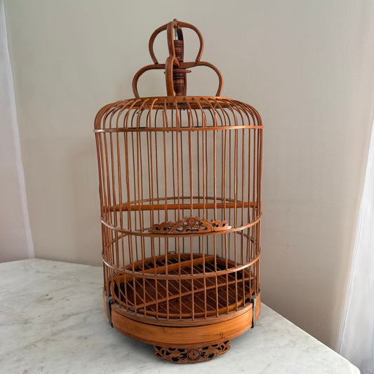antique wooden bird cage