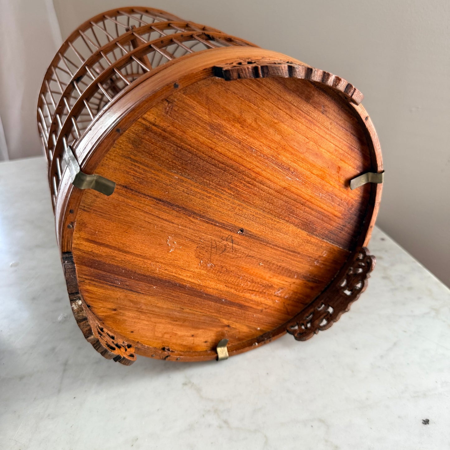 antique wooden bird cage
