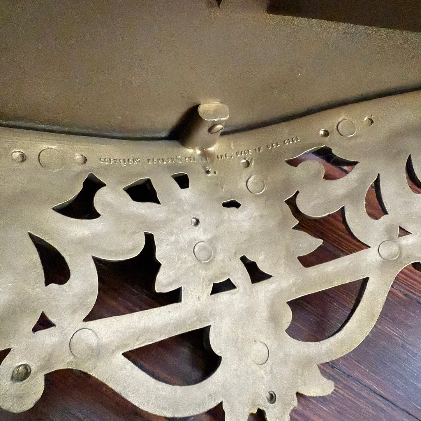 gold floral wall shelf