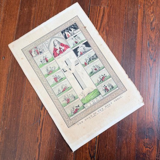 antique stations of the cross litho