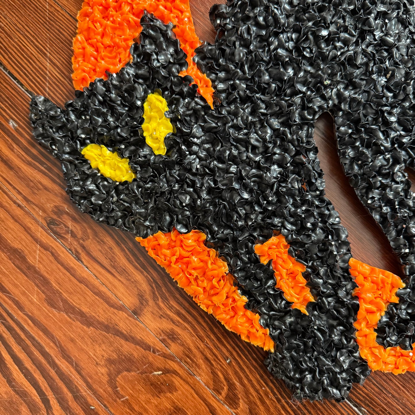 black cat and moon popcorn plaque