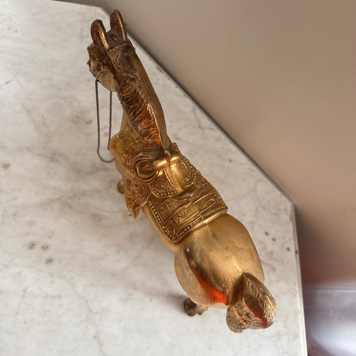 brass horse statue