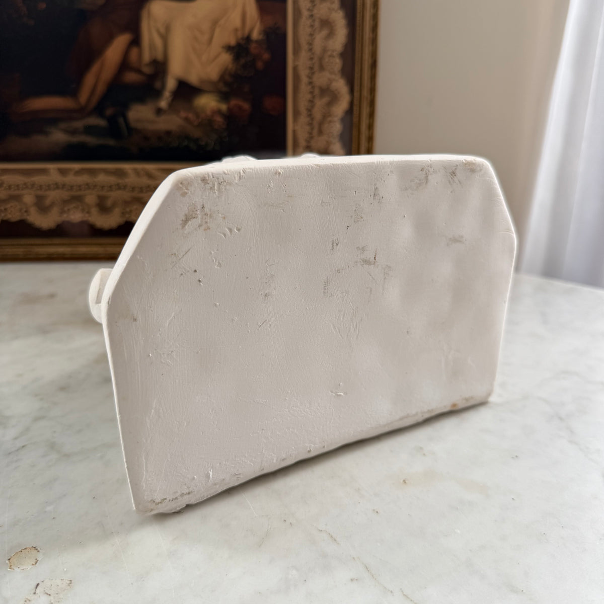 white corbel shelf