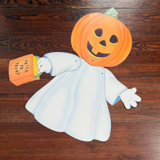 large pumpkin ghost die cut