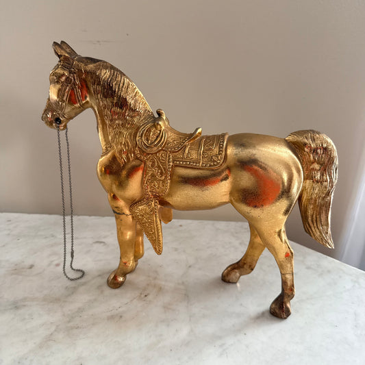 brass horse statue