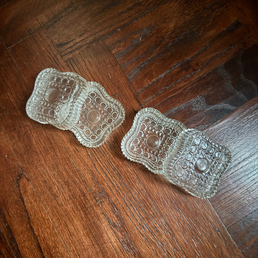 pair of crystal trinket boxes