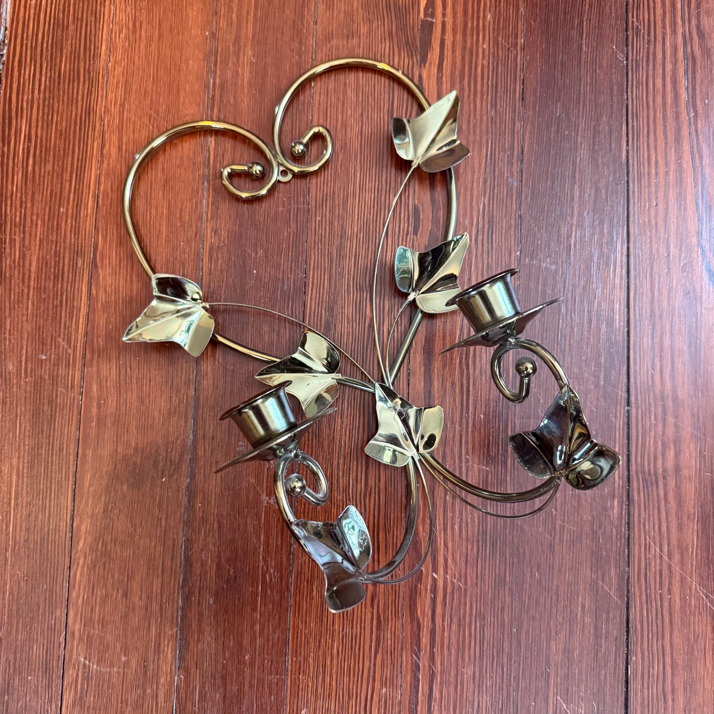 heart shaped double wall sconce