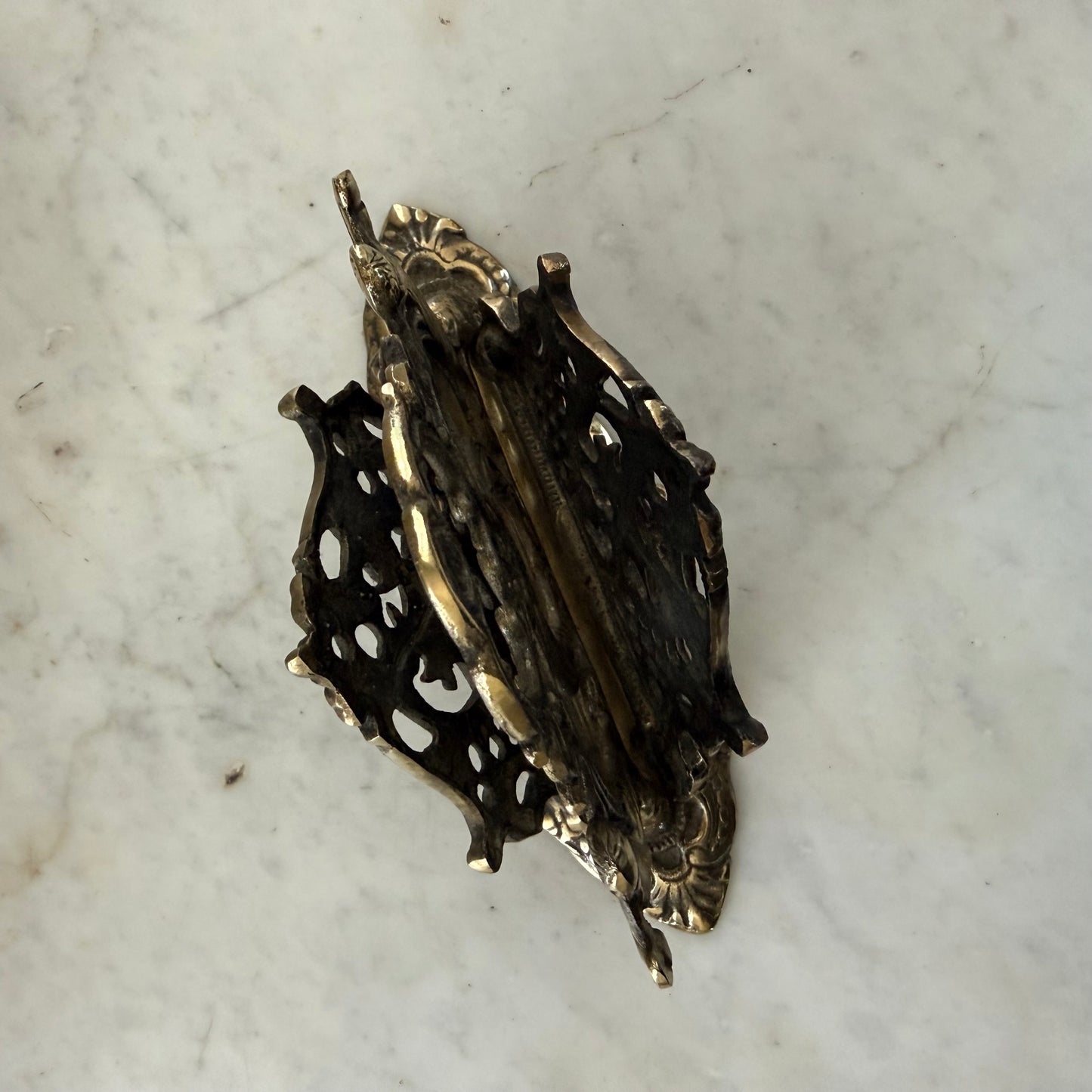 antique brass letter holder