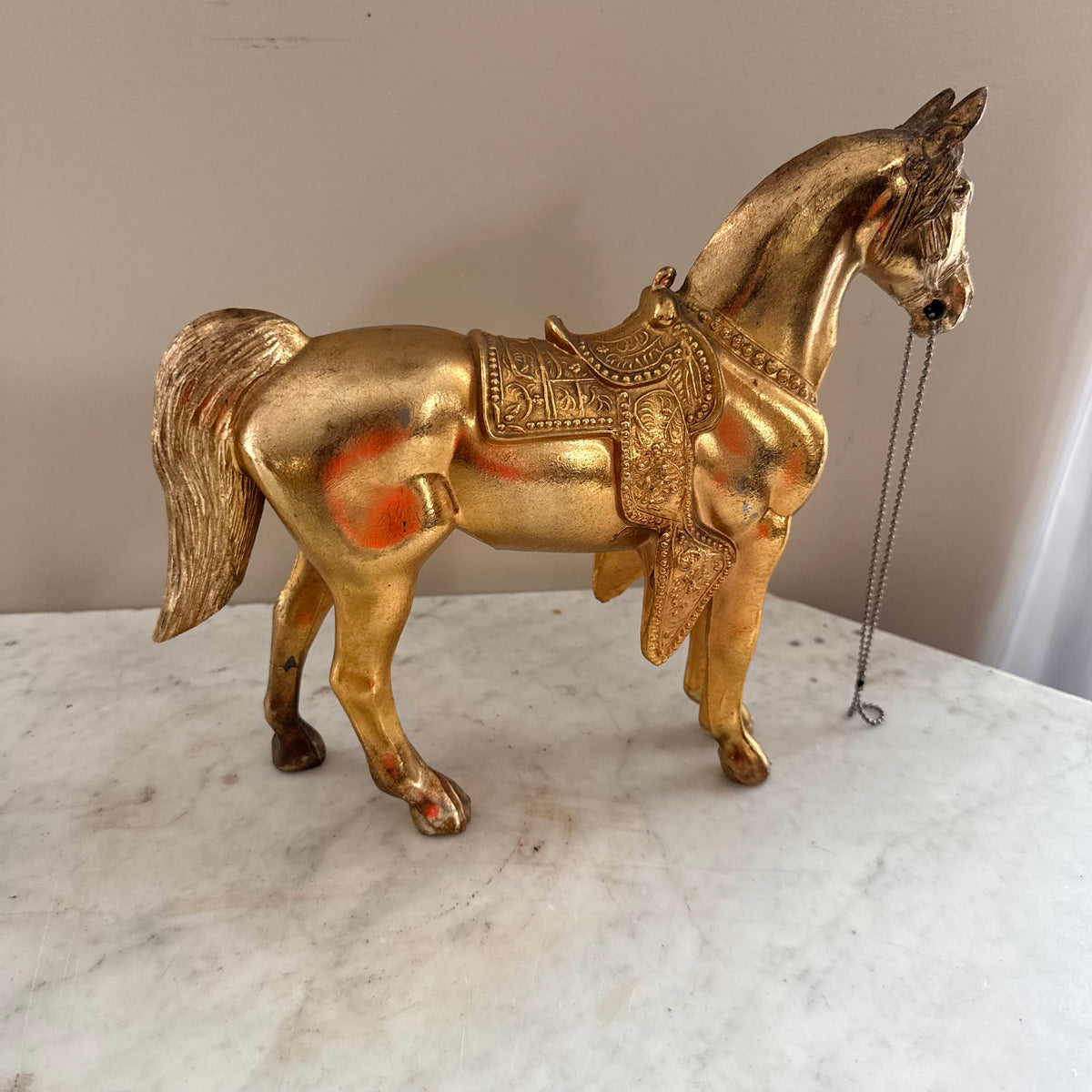 brass horse statue