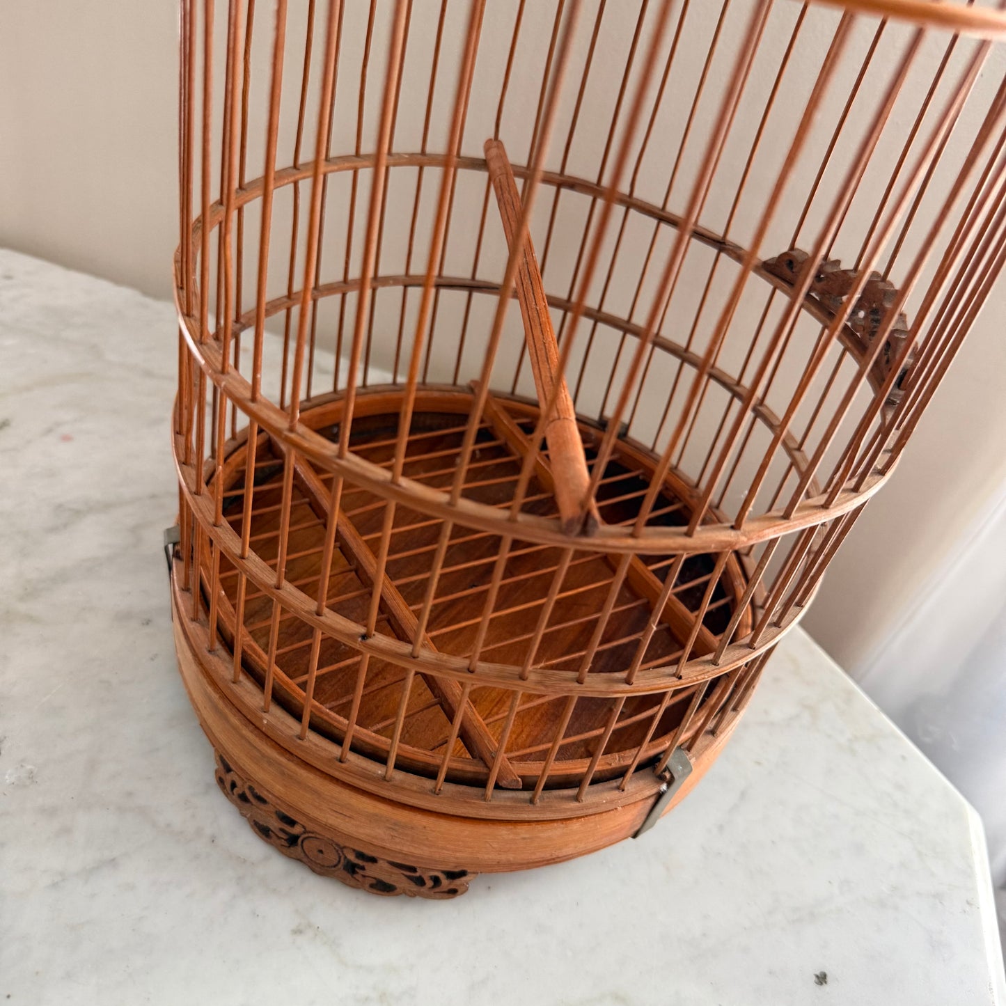 antique wooden bird cage